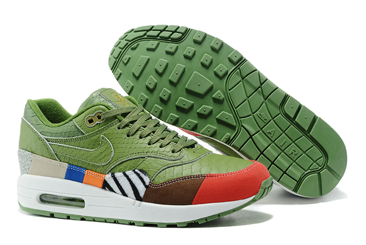 Women Nike Air Max 1 Air Max Day Green Colorful Shoes